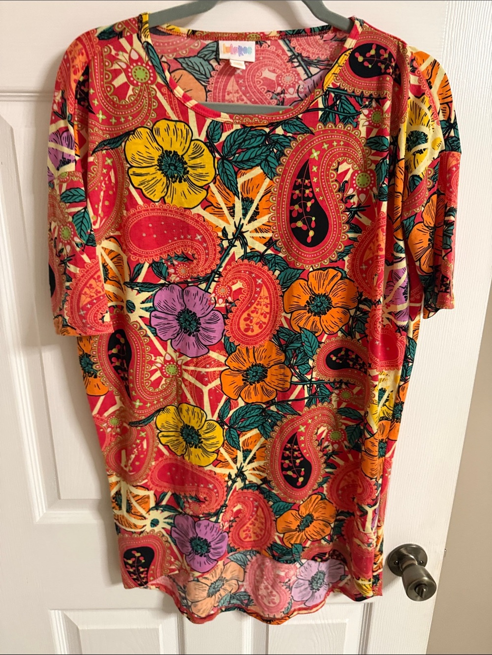 LuLaRoe Multicolor Paisley Floral Scoop Neck Top